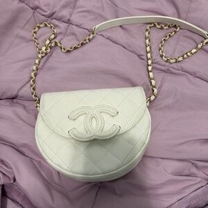 Chanel white crossbody